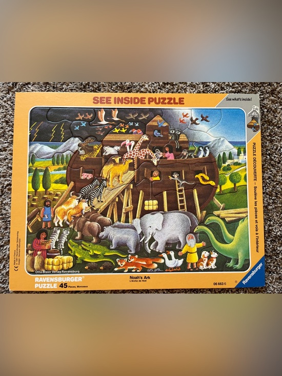 Ravensburger Other - Ravensburger Noah’s Ark 45-piece See Inside Vintage Puzzle